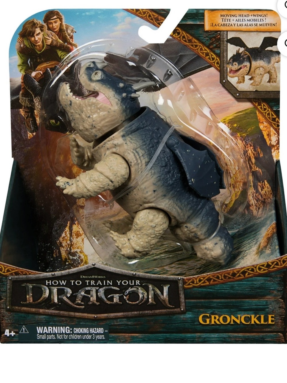 DreamWorks Gronckle Figure - Blue, Cream & Dark Gray